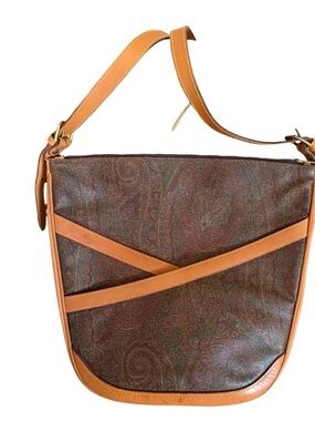 ETRO Vintage  Canvas Crossbody Hobo Bag
